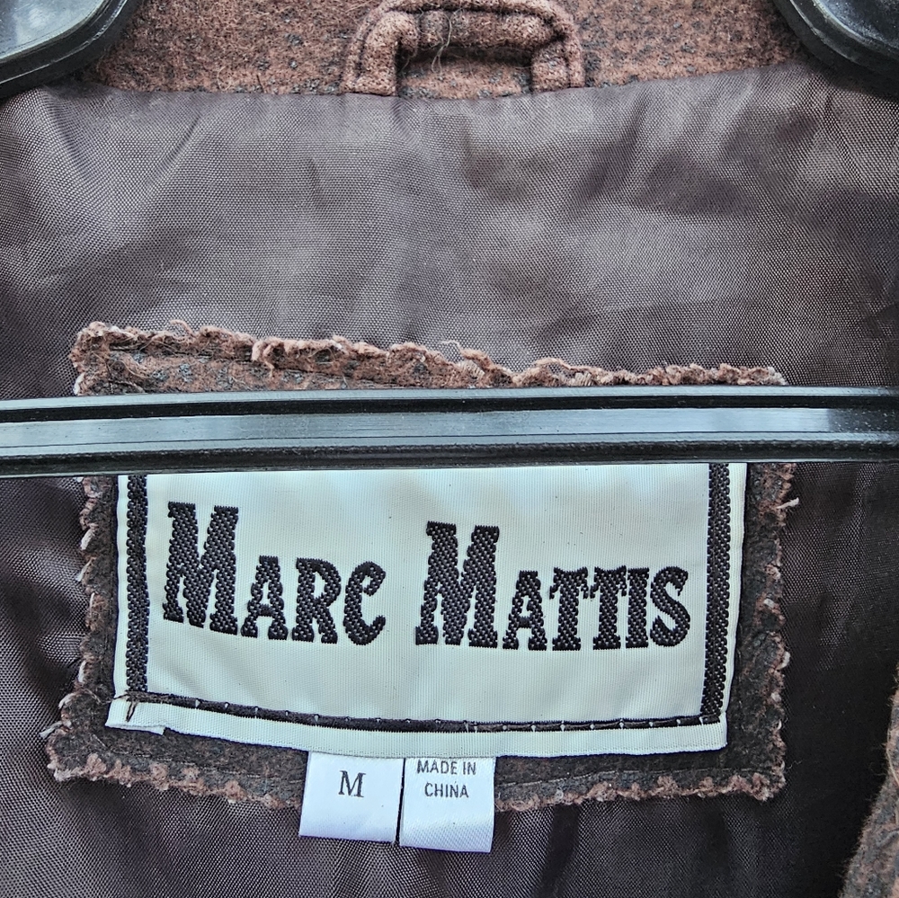 Vintage 90's Distressed Brown Faux Leather Jacket - Picture 6 of 13